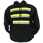 3-STRIPE SAFETY HOODIE FOR ENHANCED VISIBILITY - YOUTH - BLACK